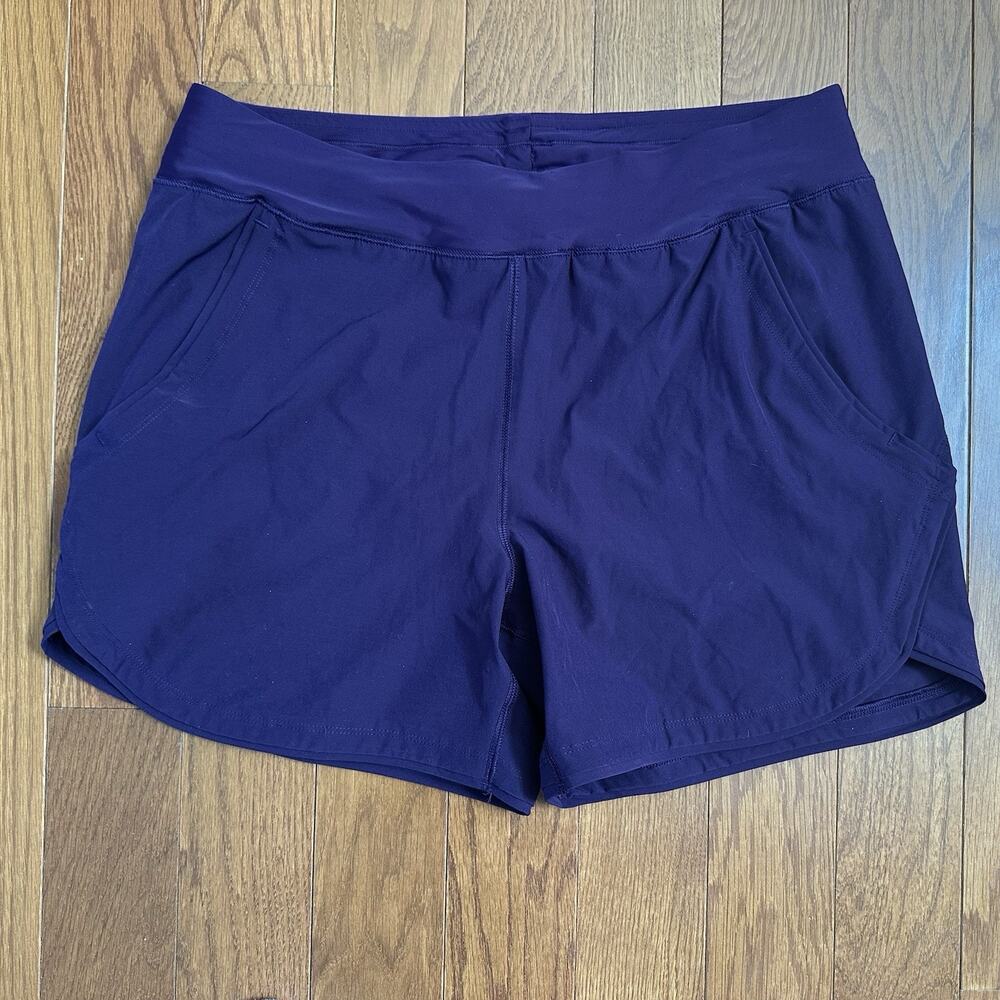 Lands End Women's Quick Dry Board Swim Shorts Size 12 Dark purple‎